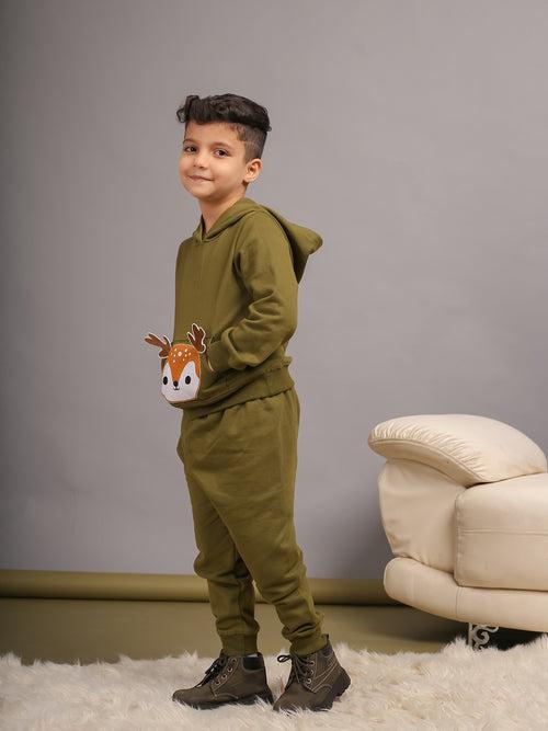 Boys Deer Hoodie & Joggers Set