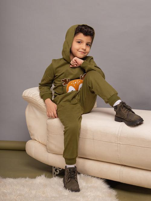 Boys Deer Hoodie & Joggers Set