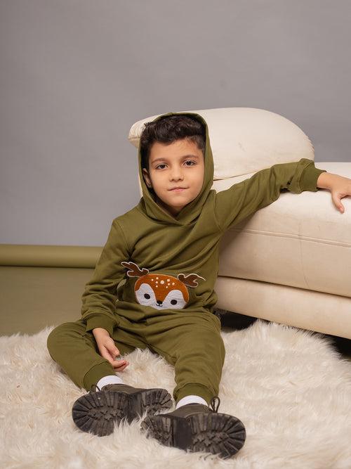 Boys Deer Hoodie & Joggers Set