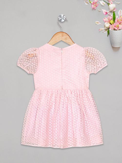 Budding Bees Pink Blossom Gala Girls Party Dress