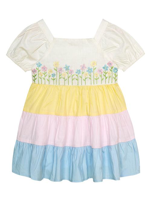 Multi Tiered Embroidered Dress