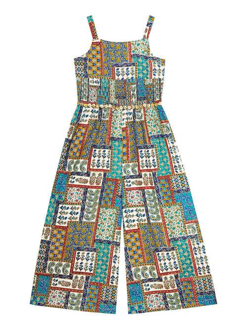 Geometric Printed Cotton Jumpsuit