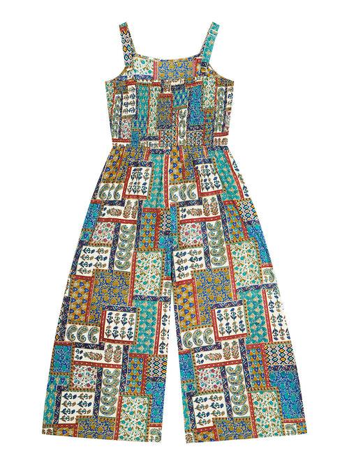 Geometric Printed Cotton Jumpsuit