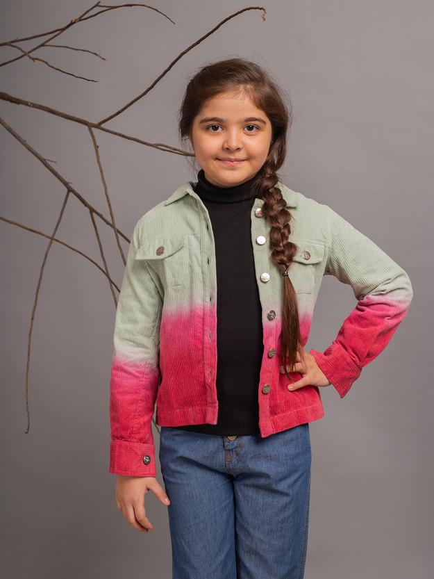 Budding Bees girls Pink Ombre Corduroy Jacket