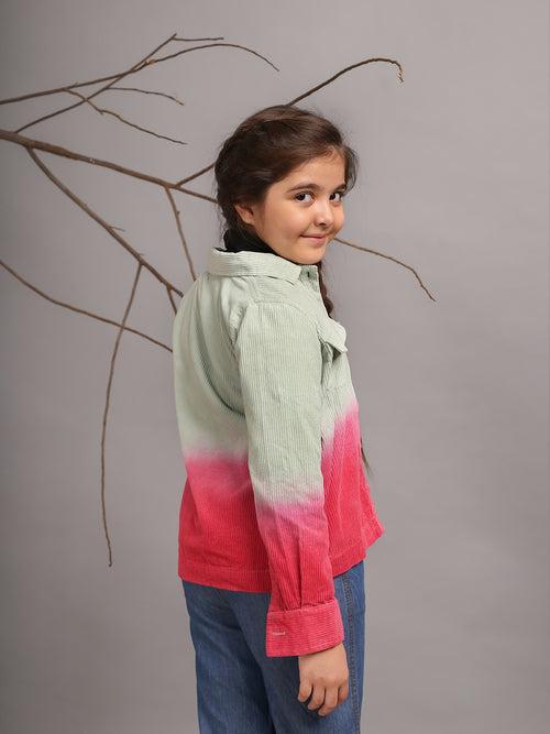 Budding Bees girls Pink Ombre Corduroy Jacket