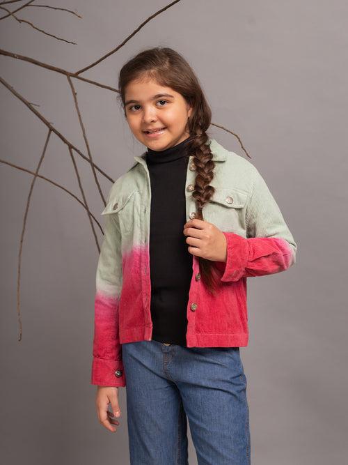 Budding Bees girls Pink Ombre Corduroy Jacket