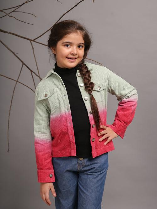 Budding Bees girls Pink Ombre Corduroy Jacket