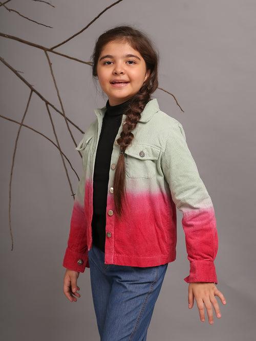 Budding Bees girls Pink Ombre Corduroy Jacket