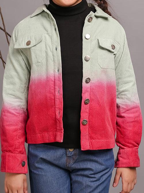 Budding Bees girls Pink Ombre Corduroy Jacket