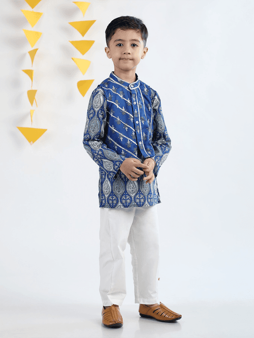 Jaipuri Block Print Kurta with wallet