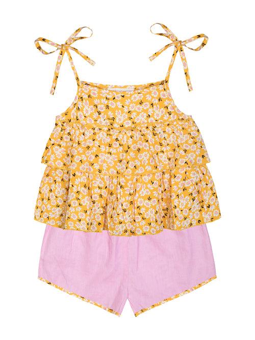 Floral Cotton Top-Shorts Set