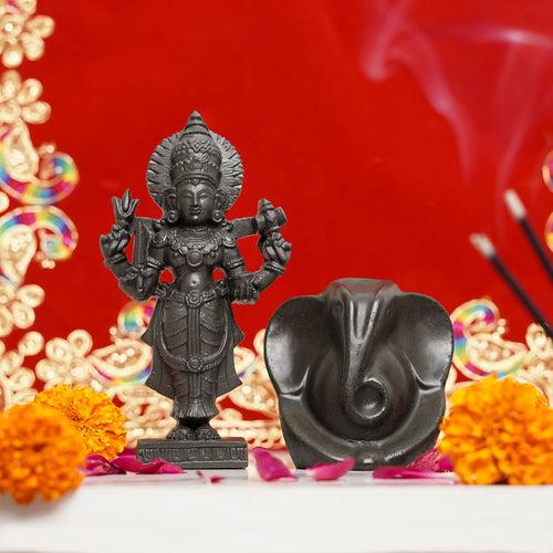 Diwali Pooja Combo (Goddess Lakshmi Ji & Lord Ganesha Pyrite Idols)