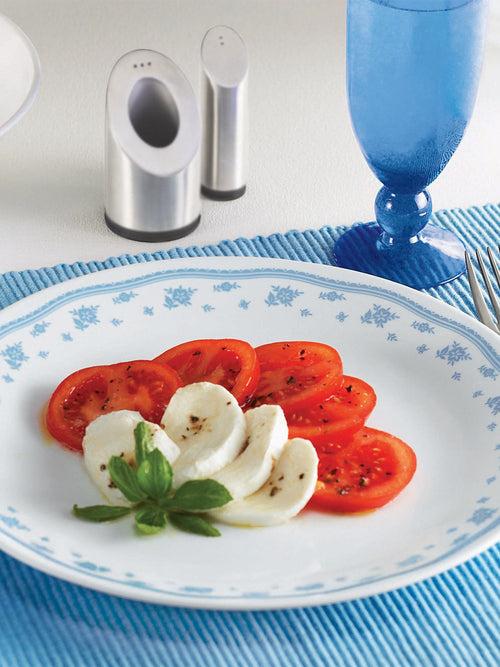 Corelle Livingware Morning Blue Oval Serving Platter (1Pc) & 177ml Katori (2Pcs) Pack of 3