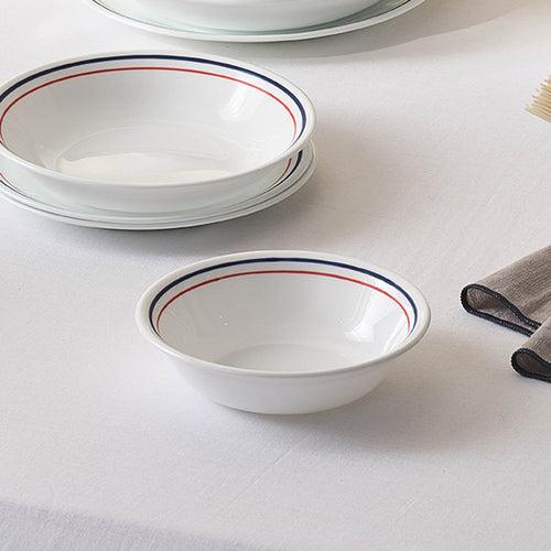 Corelle Livingware Double Ring Red-N-Blue 532ml Soup / Cereal Bowl (Single)