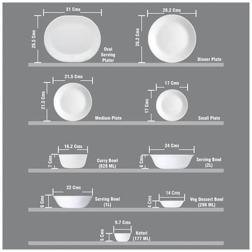 Corelle Lilac Blush Glass 21Pcs Dinner Set, Multicolor