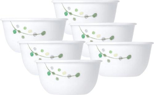 CORELLE Livingware Plus Green Delight 325 ml Soup Bowl Pack of 4