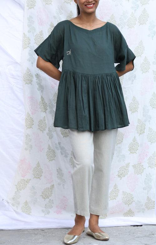 Seaweed Green Kedia Top