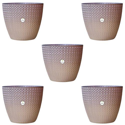 Flora Small Indoor Plastic Pot - Grey Colour