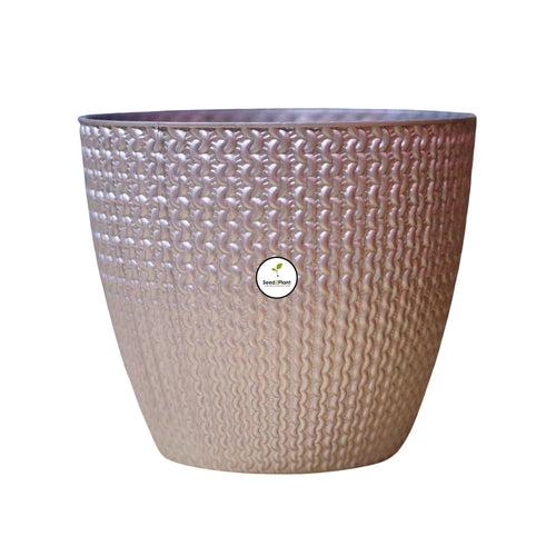 Flora Small Indoor Plastic Pot - Grey Colour