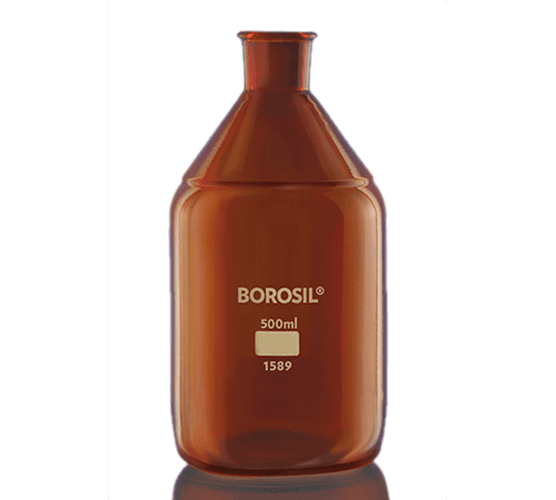 Solution Bottle Amber Glass Borosil