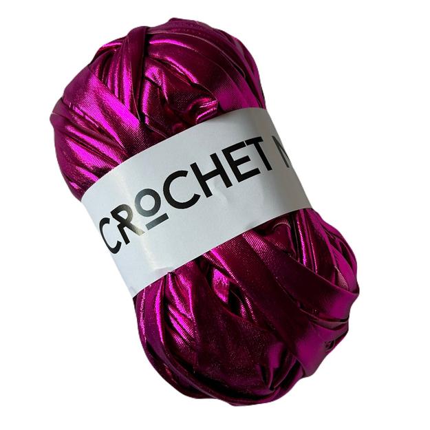 Metallic T-Shirt Yarn - Hot Pink