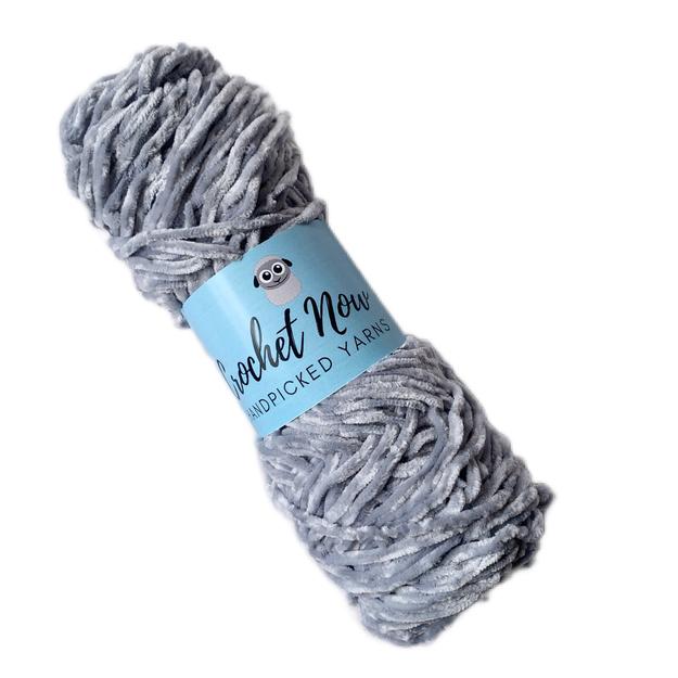 Thin Velvet Yarn - Silver