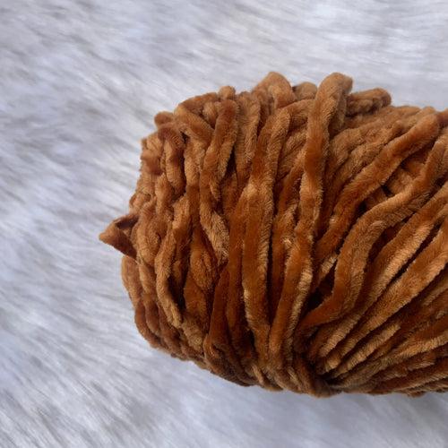 Thin Velvet Yarn - Mustard