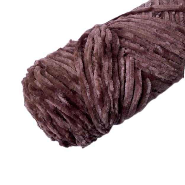 Thin Velvet Yarn - Light Brown