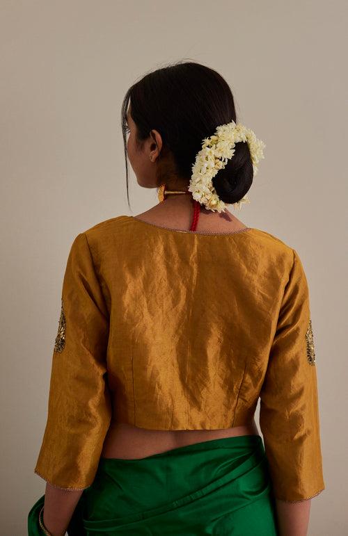 Gold tissue Ambi Blouse