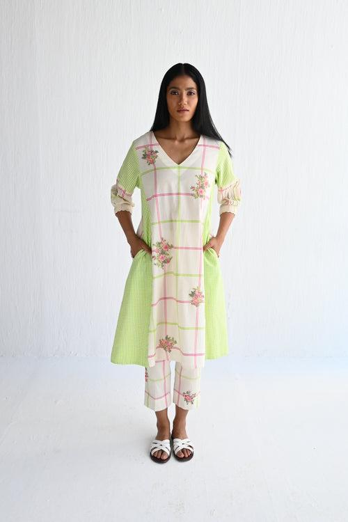 FB Kurta in Multi Table Checks with Pant