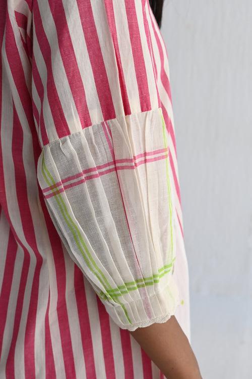 FB Kurta in Hot Pink Stripes with Pant