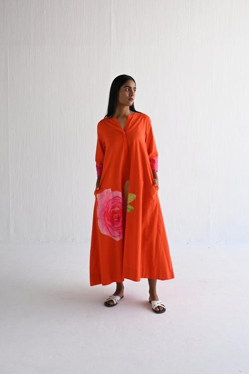 Boho Maxi Dress in Orange