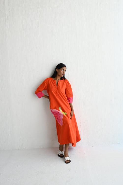 Boho Maxi Dress in Orange