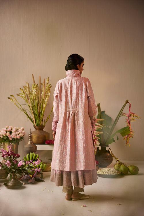 Ivana Jacket in Rose Pink Brocade