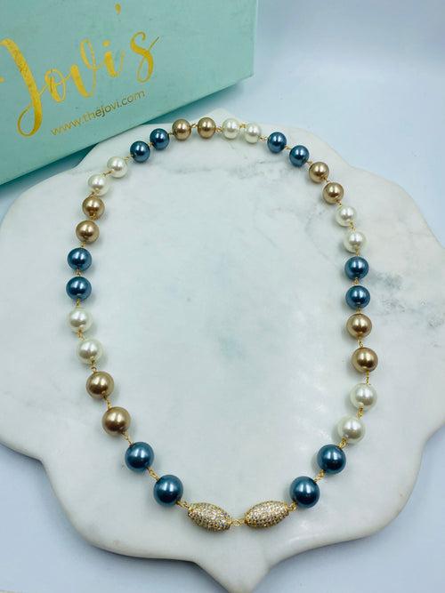 SINGLE LINE SHELL PEARL NECKLACE