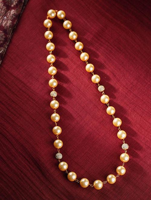 SINGLE LINE SHELL PEARL NECKLACE