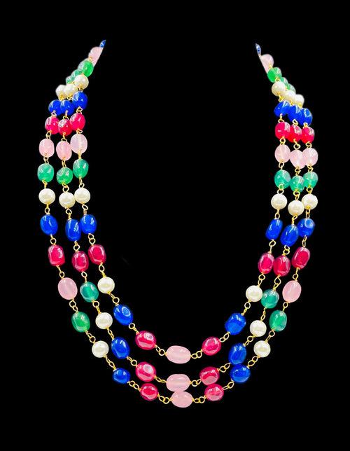 Multicolor Semiprecious Quartz Necklace