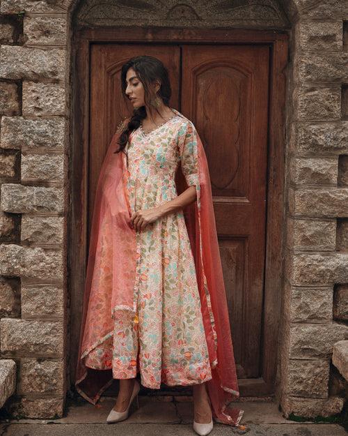 Paatang Floral Printed Anarkali Set