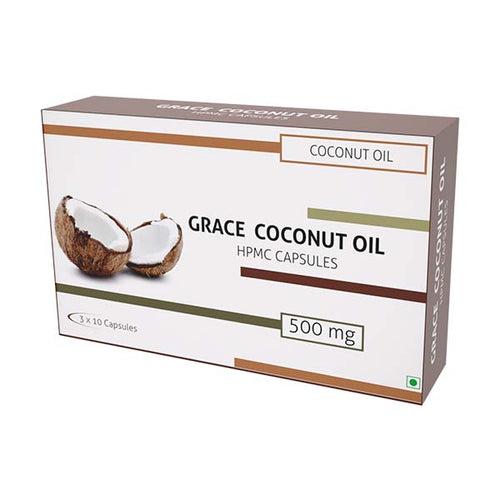 Grace Coconut Oil - Coconut Oil 500mg 30 Veg Capsules