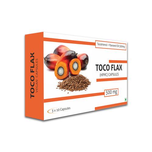 Toco Flax - Tocotrienol + Flaxseed oil 500mg 30 Veg Capsules