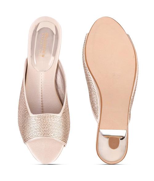 Women Gold Ethnic Slip-On