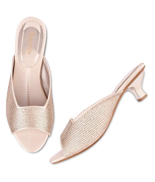 Women Gold Ethnic Slip-On