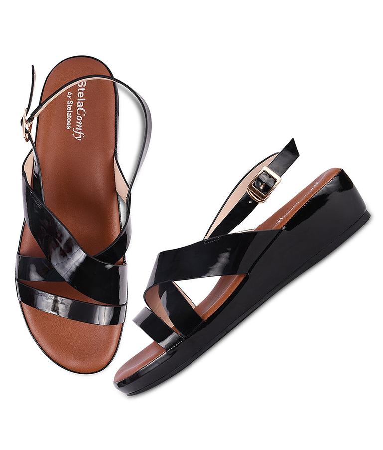 Women Black Casual Sandals