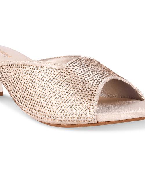 Women Gold Ethnic Slip-On