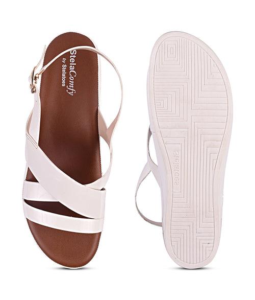 Women White Casual Sandals