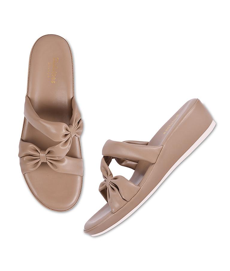 Women Tan Casual Slip-On