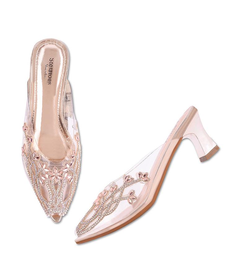 Women Champagne Wedding Peep Toes