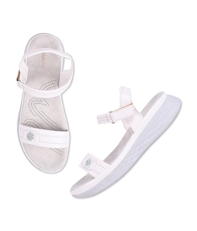 Women White Casual Sandals