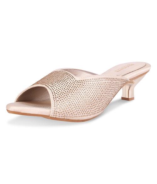 Women Gold Ethnic Slip-On