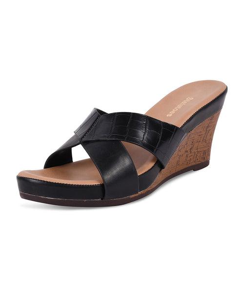 Women Black Casual Slip-On